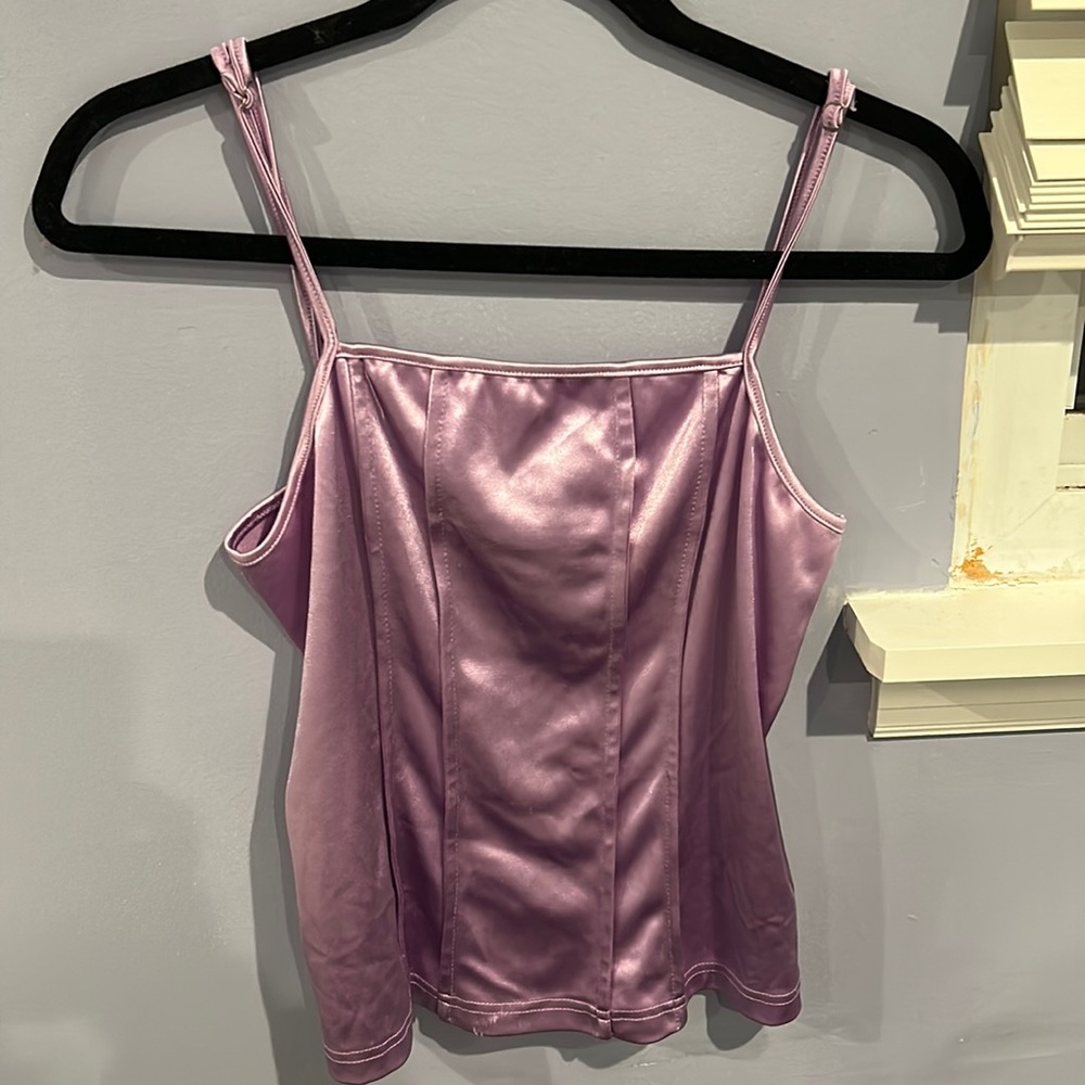 Metallic purple tank top